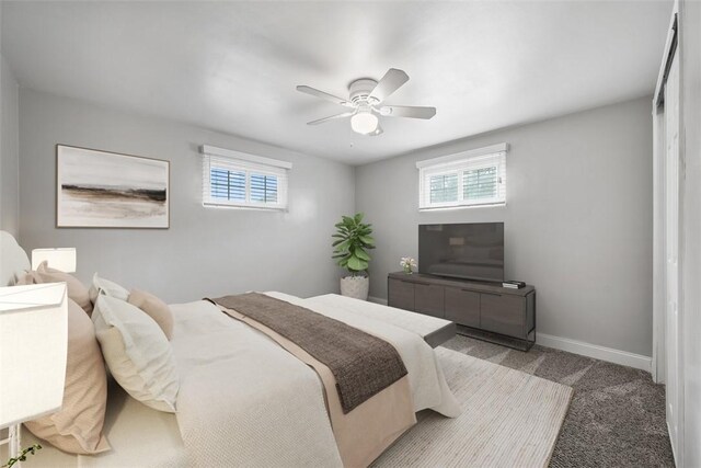 13 Chestnut St, South Fayette, PA 15082 - bedroom with carpet, ceiling fan, and baseboards