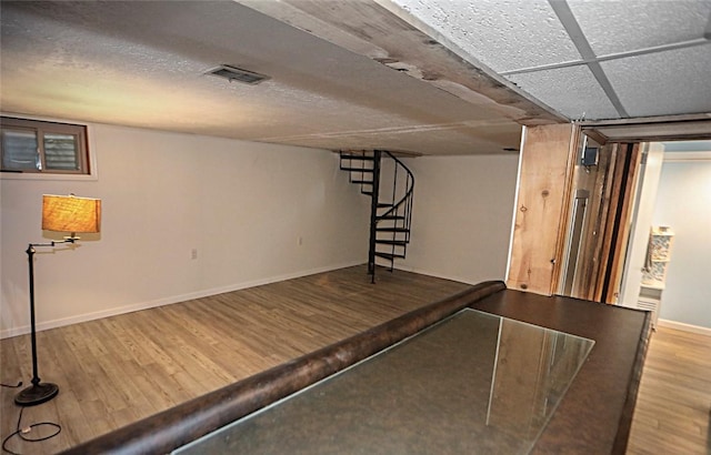 107 Great Oaks Dr, Moon/Crescent Twp, PA 15108 - finished below grade area with wood finished floors, stairs, and baseboards