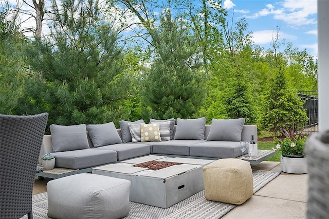 3033 Mahican Cir, Marshall, PA 16046 - view of patio / terrace featuring an outdoor living space with a fire pit