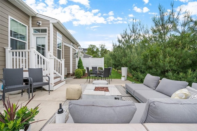 3033 Mahican Cir, Marshall, PA 16046 - view of patio / terrace with an outdoor living space with a fire pit and outdoor dining space