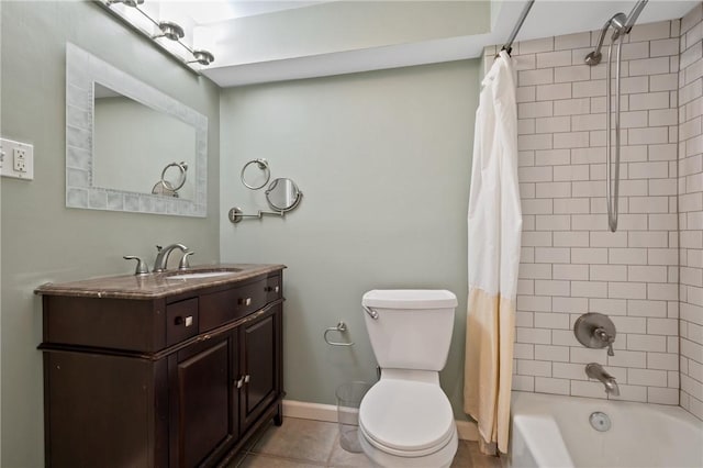 5708 Walnut Unit B2, Shadyside, PA 15232 - full bathroom with toilet, shower / bath combination with curtain, vanity, baseboards, and tile patterned flooring