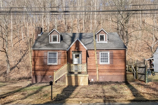 2357 Pitcairn Rd, Monroeville, PA 15146 - new england style home featuring brick siding and a chimney