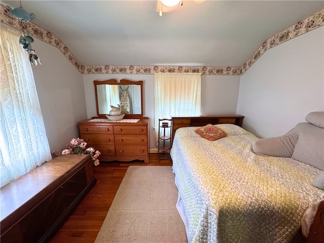 911 Columbia Ave, Grove City Boro, PA 16127 - bedroom with dark wood-style floors and ceiling fan