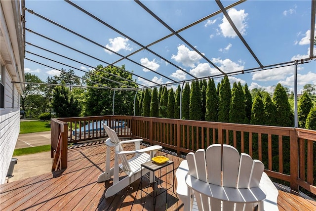 view of wooden terrace
