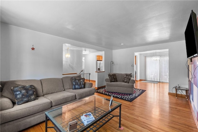 living room featuring wood finished floors