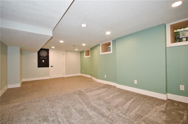 918 Arlington Prt, Vue, PA 15133 - finished below grade area with recessed lighting, carpet, and baseboards