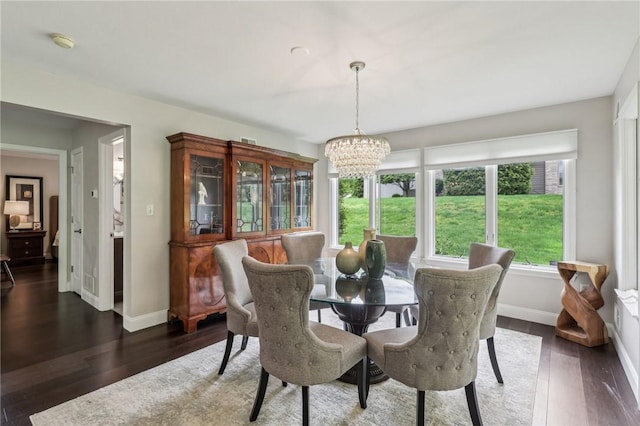 1231 Nicklaus Way W, Deer, PA 15044 - dining space featuring a chandelier, baseboards, and wood finished floors