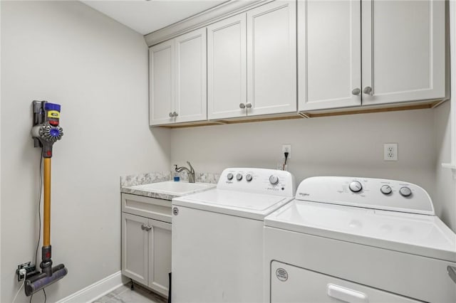 1231 Nicklaus Way W, Deer, PA 15044 - laundry room with cabinet space, washer and dryer, and baseboards