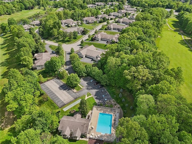 1231 Nicklaus Way W, Deer, PA 15044 - aerial view of residential area featuring a pool