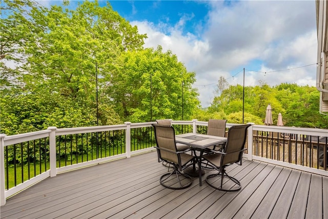 239 Mountain Dr, Carnegie, PA 15106 - deck with outdoor dining space