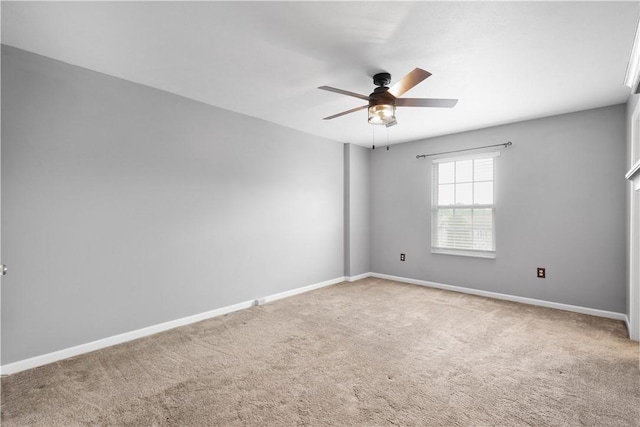 239 Mountain Dr, Carnegie, PA 15106 - empty room with a ceiling fan, carpet, and baseboards