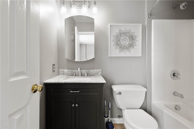 239 Mountain Dr, Carnegie, PA 15106 - full bath featuring vanity, shower / washtub combination, and toilet