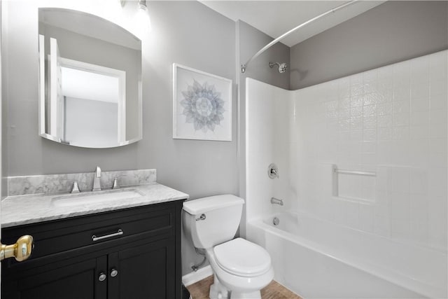 239 Mountain Dr, Carnegie, PA 15106 - full bathroom featuring vanity, toilet, and washtub / shower combination