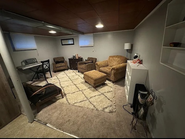 view of carpeted living room
