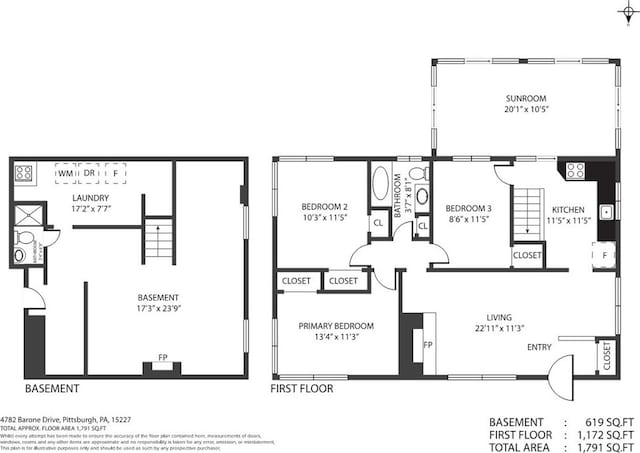 4782 Barone Dr, Whitehall, PA 15227 - room layout