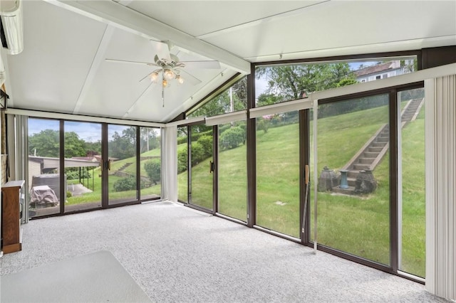 4782 Barone Dr, Whitehall, PA 15227 - unfurnished sunroom with a ceiling fan