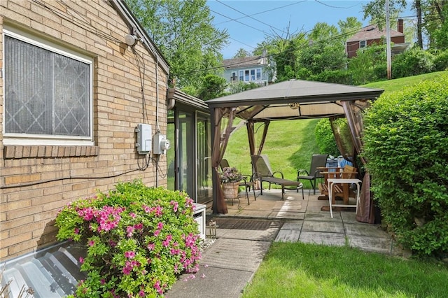 4782 Barone Dr, Whitehall, PA 15227 - view of grassy yard featuring a gazebo and a patio area
