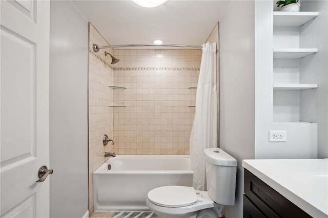 200 Dorseyville Rd, Ohara, PA 15215 - full bathroom with toilet, shower / bathtub combination with curtain, vanity, and recessed lighting