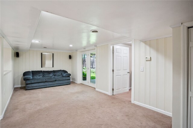 200 Dorseyville Rd, Ohara, PA 15215 - carpeted living room with baseboards and ornamental molding