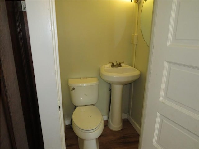 802 Howard St, Monongahela, PA 15063 - bathroom with toilet and wood finished floors