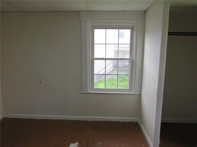 802 Howard St, Monongahela, PA 15063 - empty room featuring baseboards and a drop ceiling