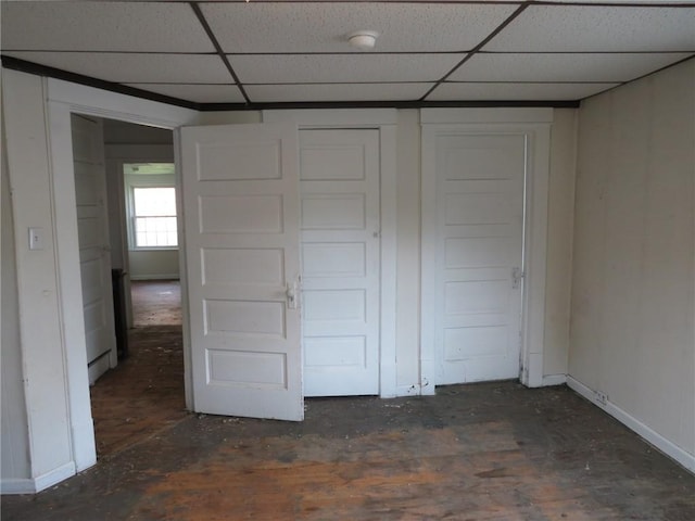 802 Howard St, Monongahela, PA 15063 - unfurnished bedroom with a drop ceiling and baseboards