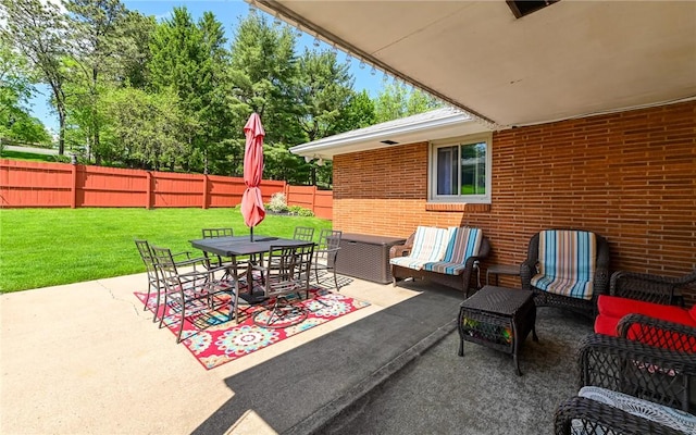 view of patio / terrace with outdoor dining area