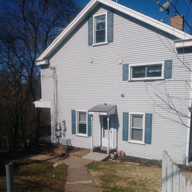41 Sylvia Ave, Ross Twp, PA 15214 - back of house featuring a chimney
