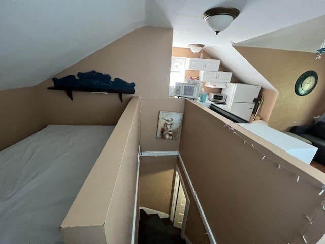 41 Sylvia Ave, Ross Twp, PA 15214 - stairs featuring lofted ceiling