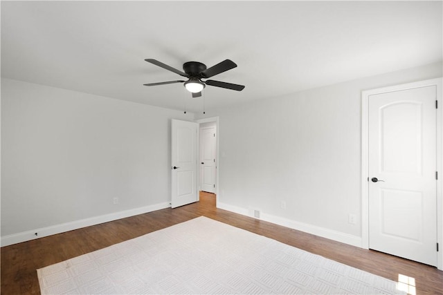 3334 Comanche Rd, Upper St Clair, PA 15241 - unfurnished bedroom featuring wood finished floors, baseboards, and ceiling fan