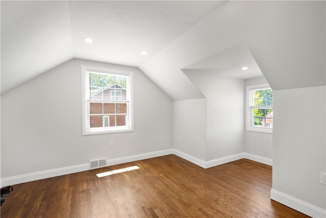 3334 Comanche Rd, Upper St Clair, PA 15241 - bonus room featuring lofted ceiling, plenty of natural light, wood finished floors, baseboards, and recessed lighting