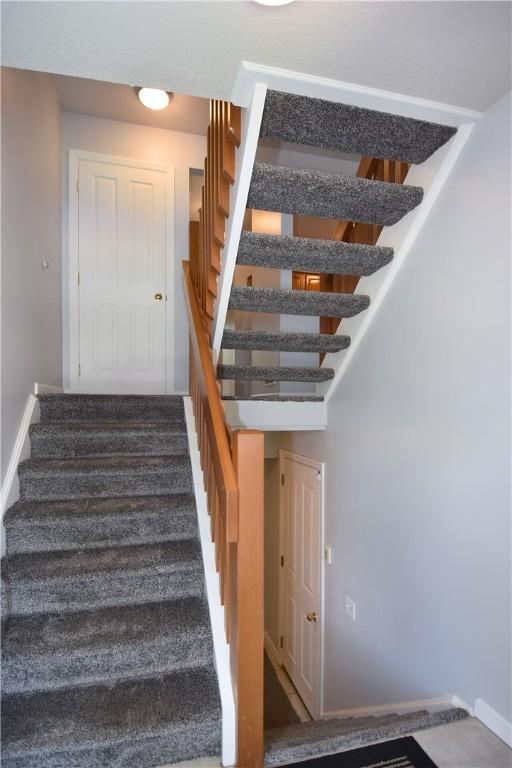 stairs with baseboards