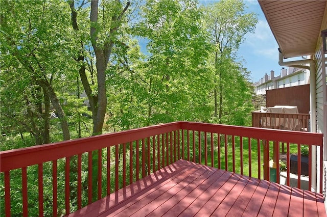 view of wooden deck