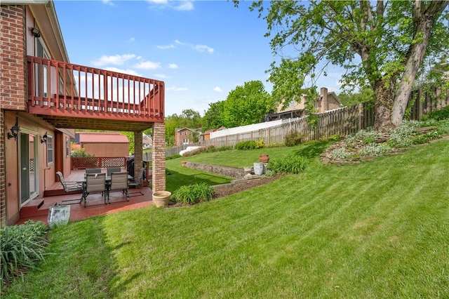 3 Patricia St, Fallowfield, PA 15022 - view of yard featuring a patio area and a wooden deck