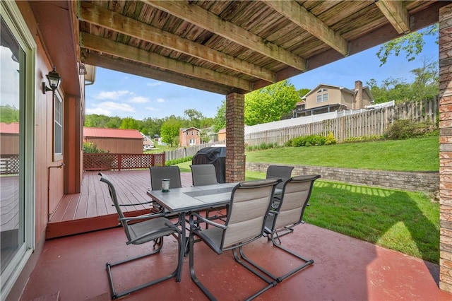 3 Patricia St, Fallowfield, PA 15022 - view of patio with outdoor dining space, a wooden deck, and a residential view
