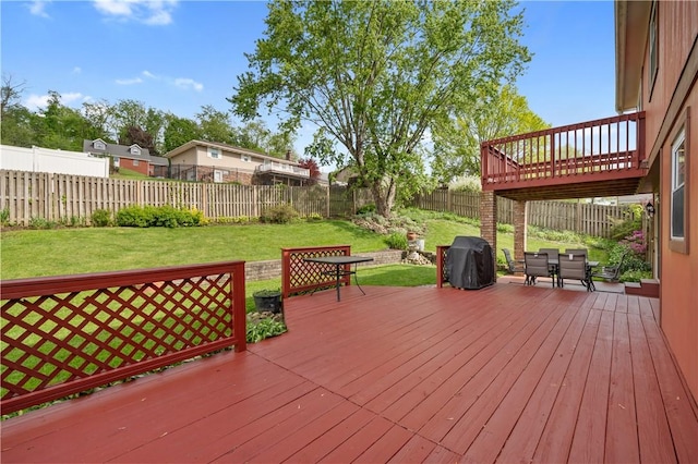 3 Patricia St, Fallowfield, PA 15022 - wooden terrace with outdoor dining area and grilling area