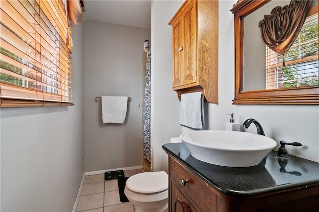3 Patricia St, Fallowfield, PA 15022 - bathroom featuring vanity, tile patterned floors, baseboards, and toilet