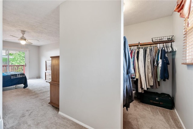 3 Patricia St, Fallowfield, PA 15022 - hallway with light colored carpet, a textured ceiling, and baseboards