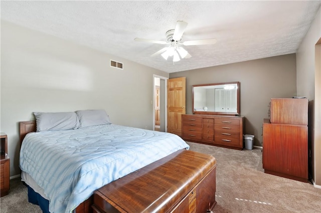 3 Patricia St, Fallowfield, PA 15022 - bedroom featuring light carpet, ceiling fan, a textured ceiling, and baseboards