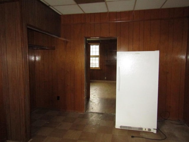 2101 Wharton St, South Side, PA 15203 - corridor featuring wooden walls and tile patterned floors
