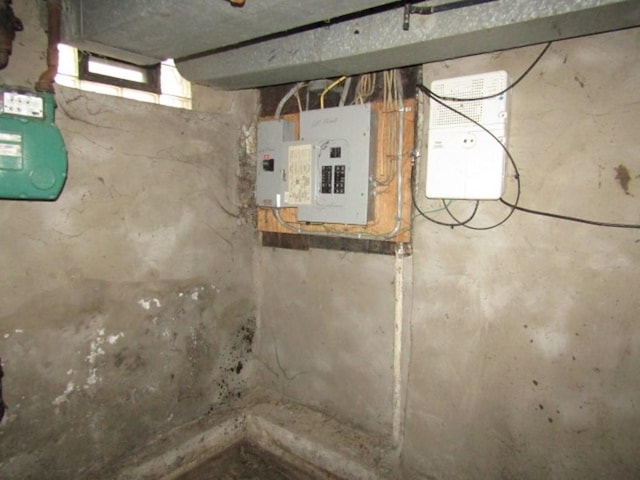 2101 Wharton St, South Side, PA 15203 - basement with electric panel and gas meter