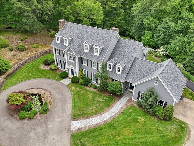 view from above of property