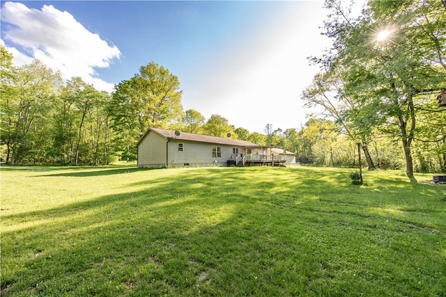 529 Mill Creek Rd, Mill Creek, PA 16362 - view of grassy yard with a deck