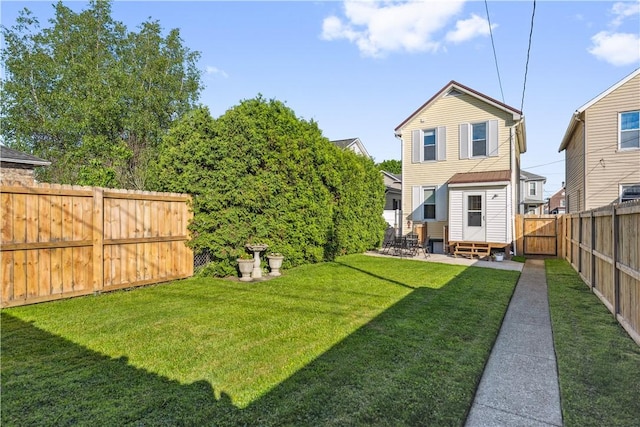 back of property featuring entry steps