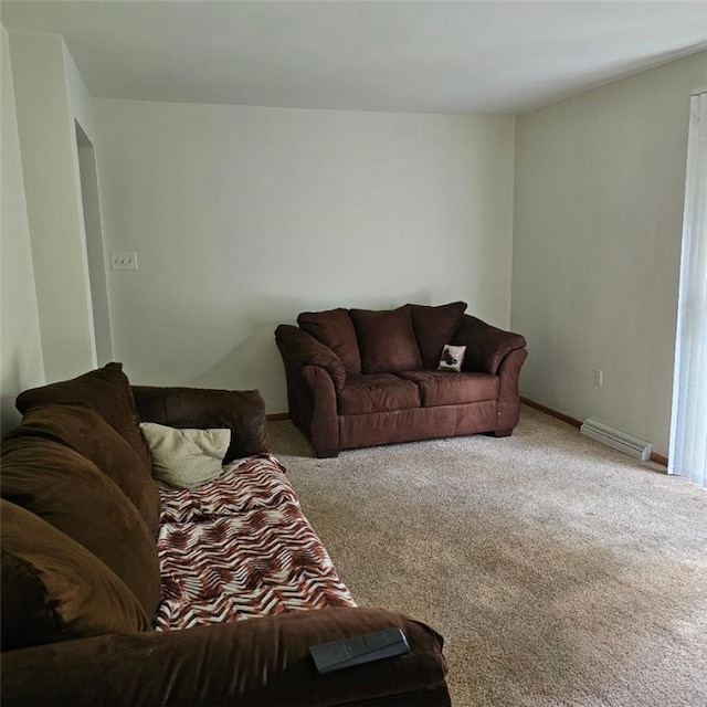 148 James St, Chippewa Twp, PA 15010 - carpeted living area with baseboards