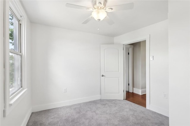 506 7th Ave, Coraopolis, PA 15108 - empty room featuring carpet floors, ceiling fan, and baseboards