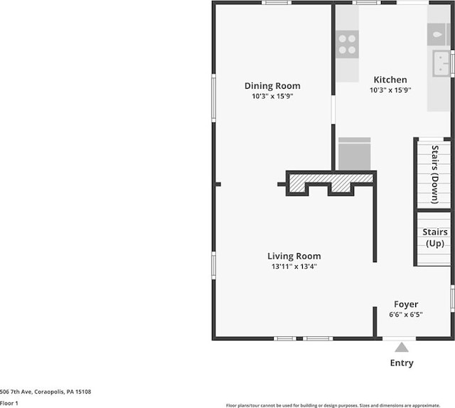 506 7th Ave, Coraopolis, PA 15108 - floor plan / room layout