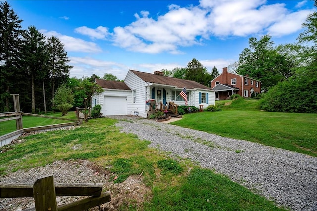 132 W Main St, Greenville Boro Mer, PA 16125 - view of front of home with gravel driveway, a front yard, and a porch