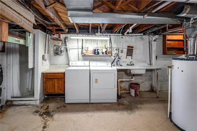 132 W Main St, Greenville Boro Mer, PA 16125 - unfinished basement with water heater and independent washer and dryer