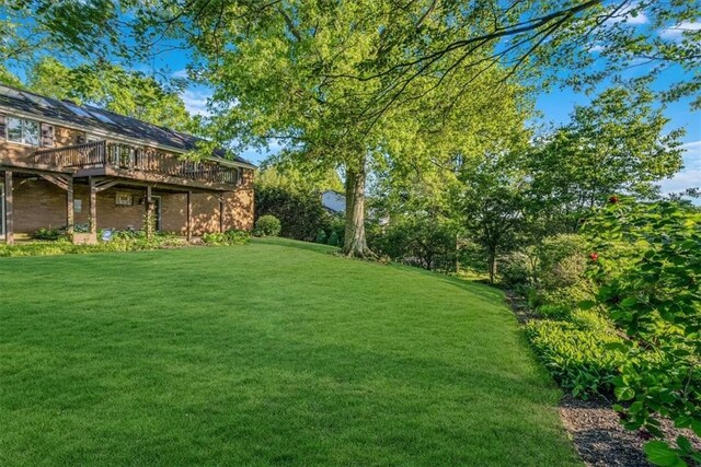 2652 Thorntree Dr, Upper St Clair, PA 15241 - view of green lawn with a deck